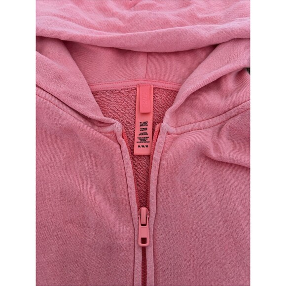 SKIMS M MODAL FRENCH TERRY CLASSIC ZIP UP HOODIE | CORAL - CORAL / M x 1 - Picture 3 of 8
